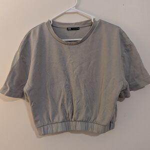 Zara Light Green Women's Crop Top